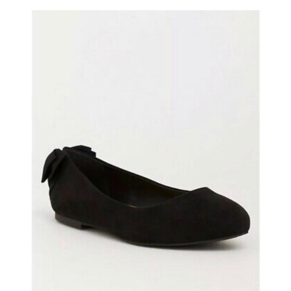 Torrid Women's Black Faux Suede Almond Toe Flats